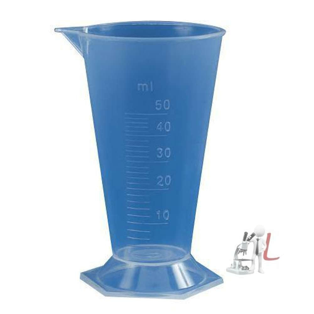Polypropylene Conical Measure, 50ml (Pack of 12)- Laboratory equipments
