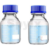 Reagent Bottle Chemistry Borosilicate Glass with GL-32 Screw Cap (50 ML, 2) - Laboratorydeal