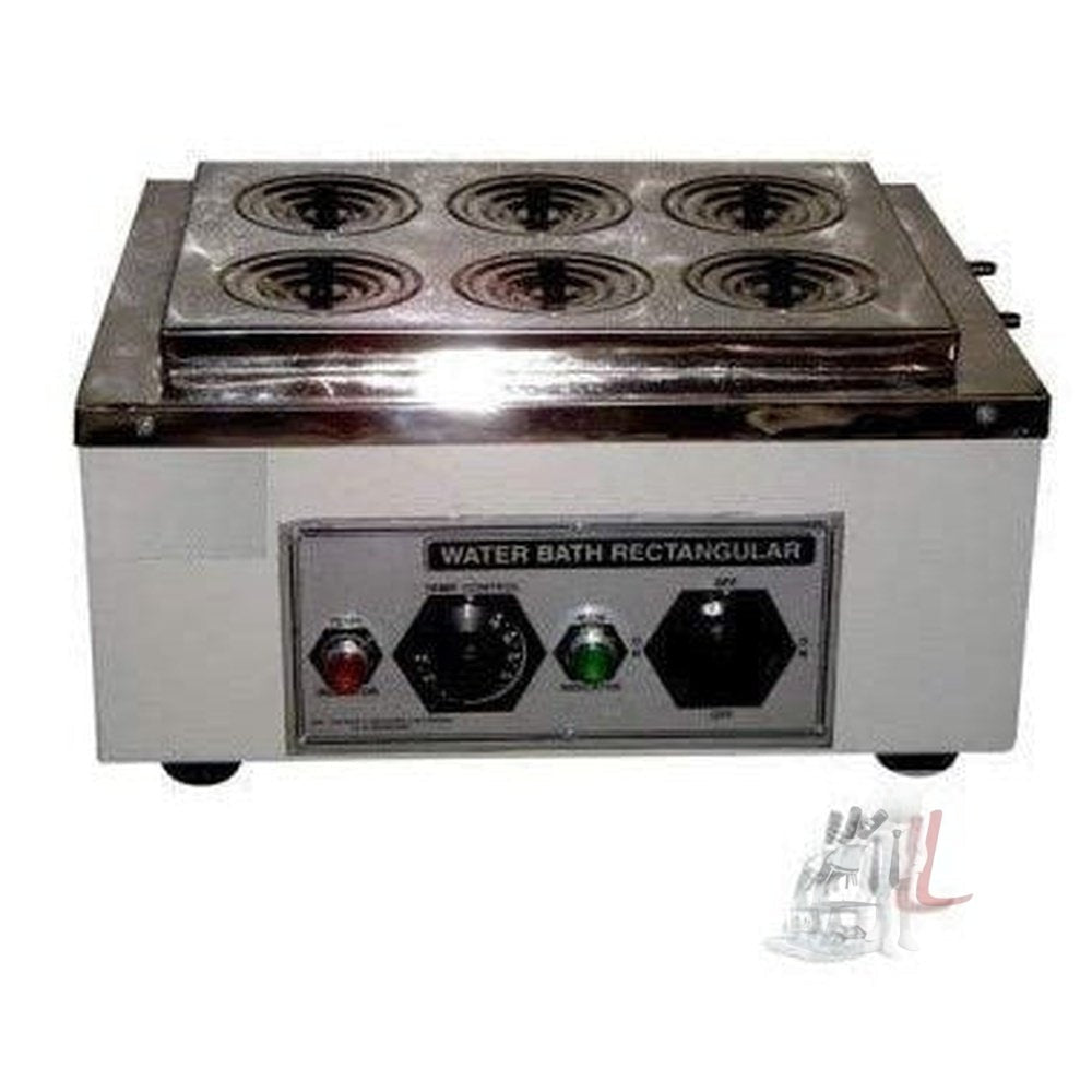 Rectangular Water Bath 6 hole Digital Double wall with Rings - Laboratorydeal