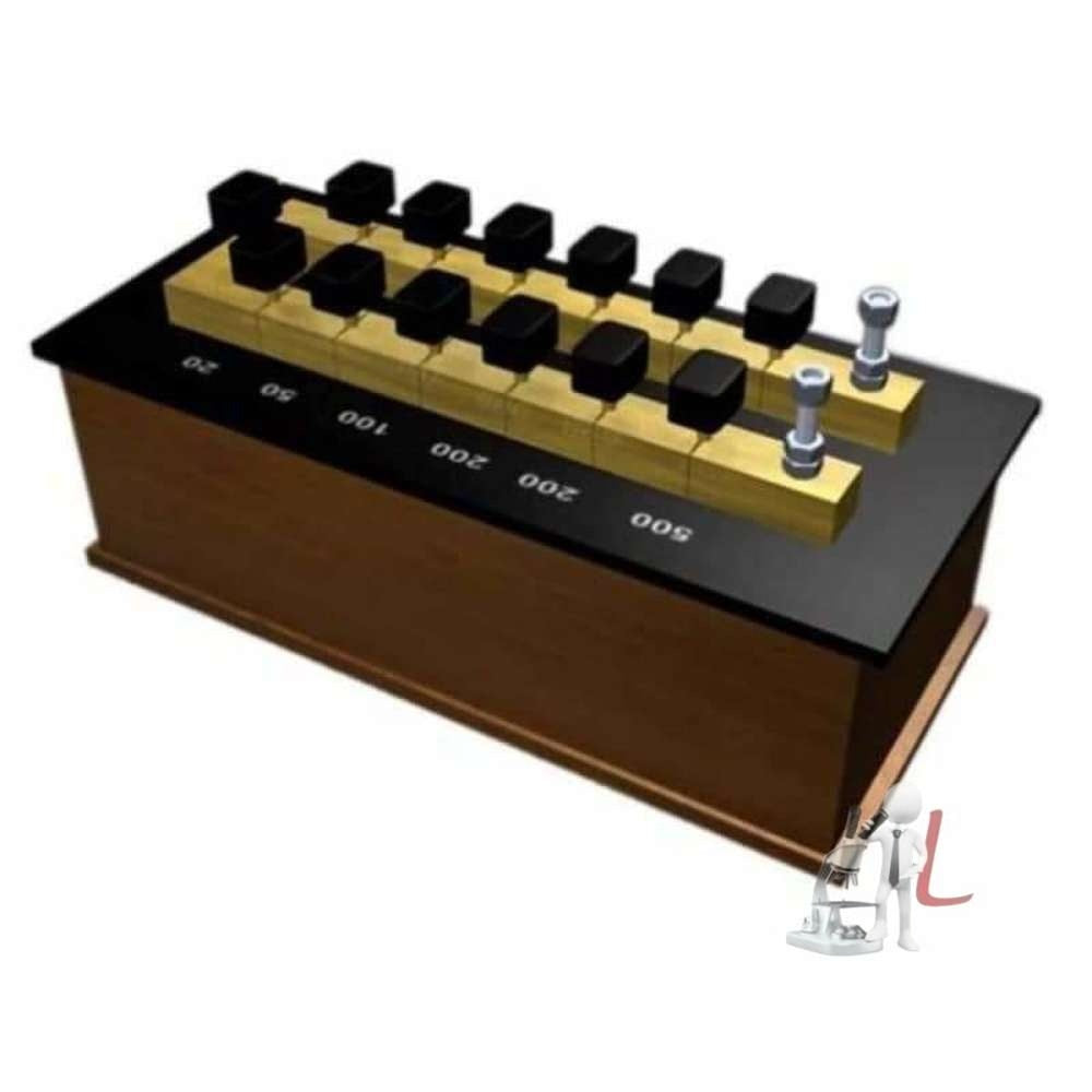 Resistance Box 1 to 500 Plug Type- physics lab equipment
