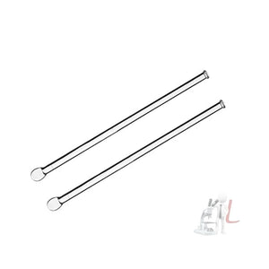 SPYLX Glass Stirring Rod with Flat Face Paddle Long Stirrer Multipurpose for Cocktail or Liquid Chemicals Laboratory (150 MM) - Pack of 2 - Laboratorydeal