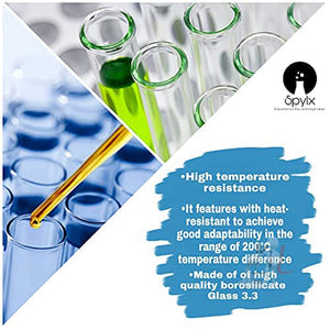SPYLX Borosilicate Glass Test Tube 15 * 150MM - Pack Of 10 - Laboratorydeal