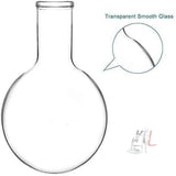 SPYLX Long Neck Round Bottom Boiling Flask - Made of Heavy Borosilicate Glass 2000 ml- 