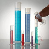 SPYLX Plastic Measuring Cylinder Transparent Graduated Cylinder's for Laboratory Test (100 ML, 2)- 