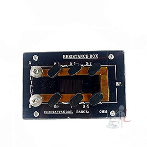 SPYLX Resistance Box Ohms Plug Type with 9 Keys for Laboratory Use in Physics and Electronics Lab (0.1 to 1 Ohms) - Laboratorydeal