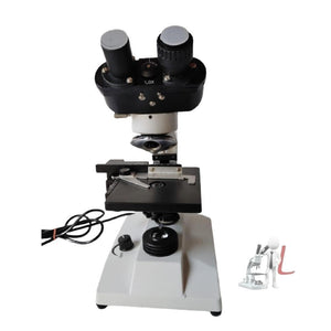 SSU 725-2 Brass & Diecast Aluminum White & Black Laboratory Medical Research Microscope - Laboratorydeal