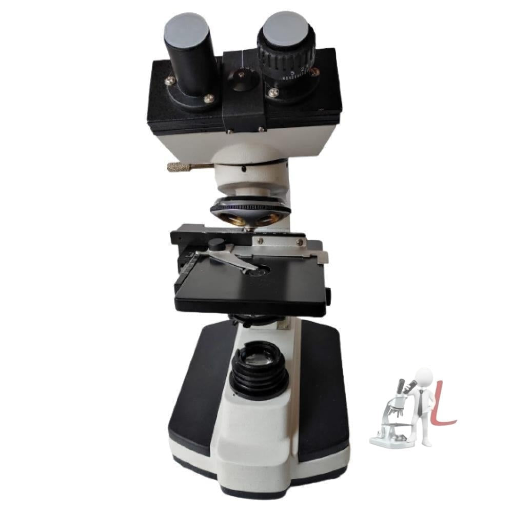 SSU 725-2 Brass & Diecast Aluminum White & Black Laboratory Medical Research Microscope - Laboratorydeal