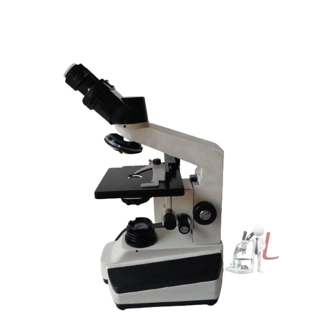 SSU 725-2 Brass & Diecast Aluminum White & Black Laboratory Medical Research Microscope - Laboratorydeal
