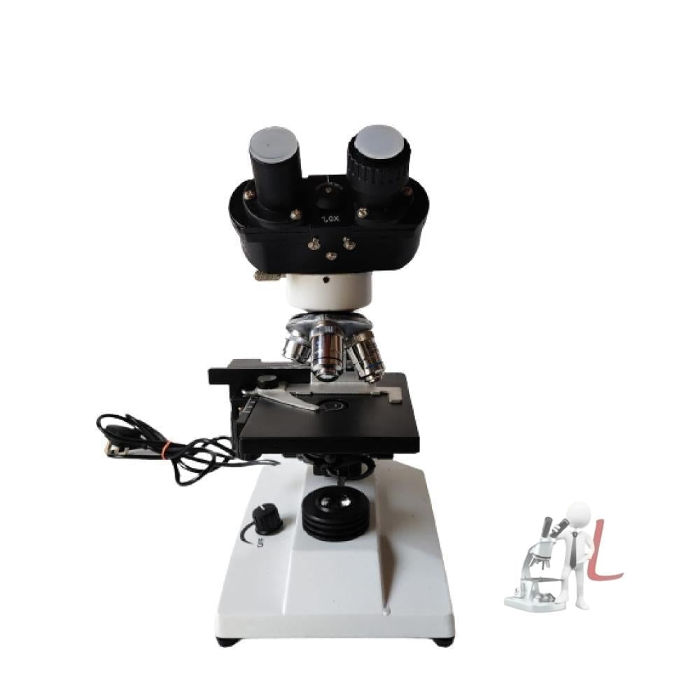 SSU 725-2 Brass & Diecast Aluminum White & Black Laboratory Medical Research Microscope - Laboratorydeal