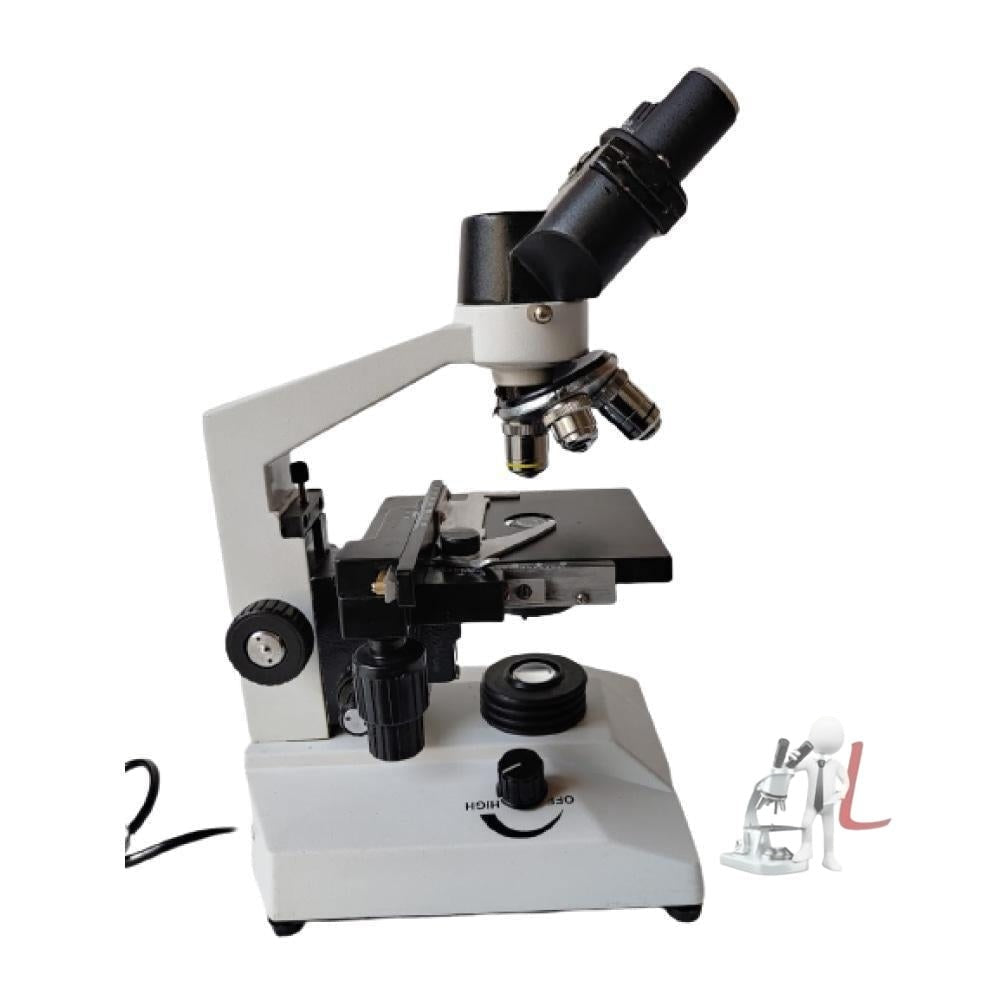 SSU 725-2 Brass & Diecast Aluminum White & Black Laboratory Medical Research Microscope - Laboratorydeal
