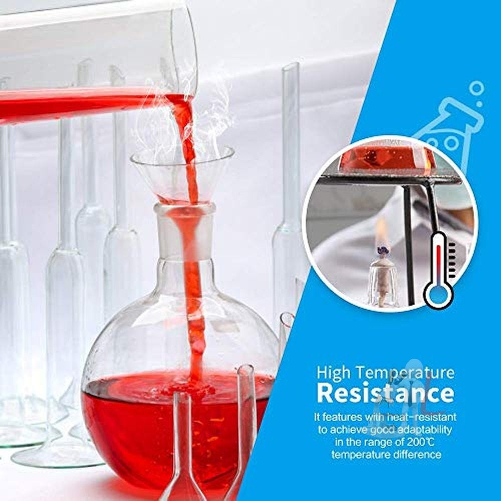 Scifa Borosilicate Glass Funnel 3 inches 75mm for Laboratory Use Borosilicate Glassware for Bottle Hot Oil or Liquid Chemicals Solutions - Pack of 1 - Laboratorydeal