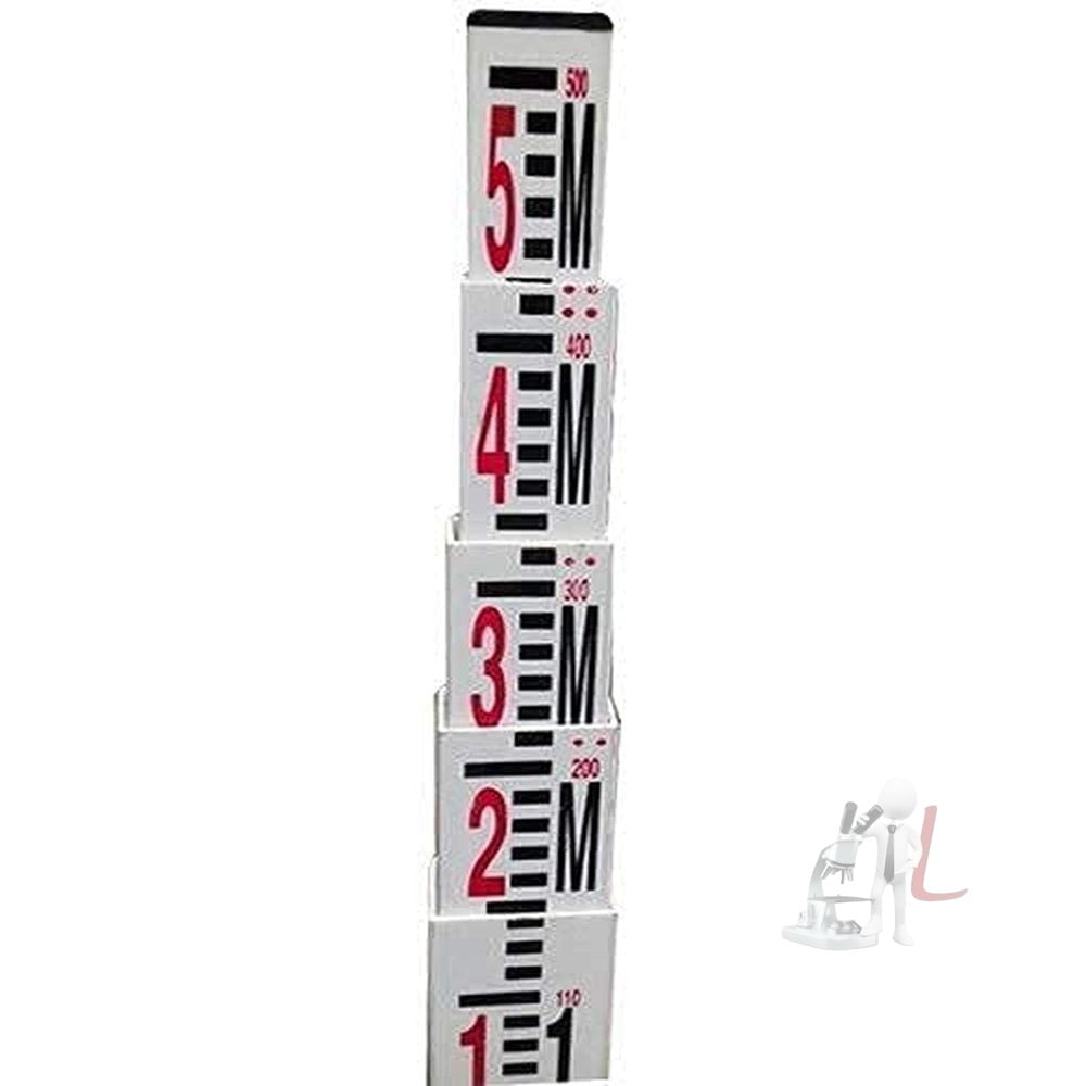 Scifa Levelling Staff 5 meter 4 Fold types of levelling staff in surveying- 