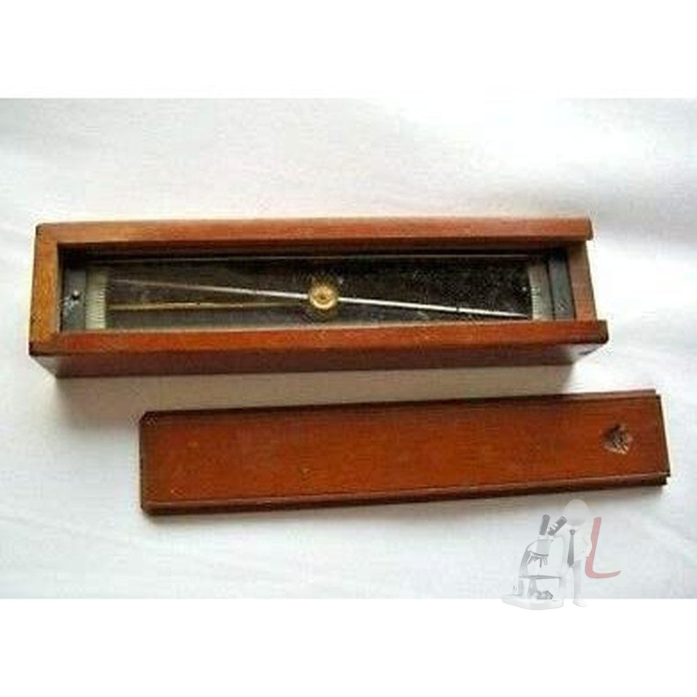 Scifa Trough Compass Magnet Brass Ring Aluminum Body in Wooden Box.- 