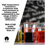 Scifa High Quality Borosilicate 3.3 Glass Beakers - 100 ml, 250 ml, 500 ml, Pack of 3- 