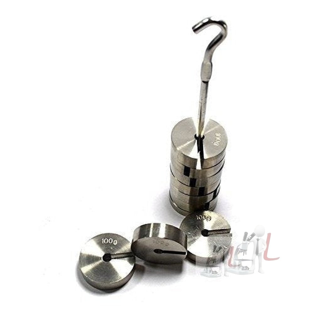 Slotted Weight set 100gm x 10 (Brass Chromed) (Total weight 1000gm)- 