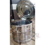 Stainless Steel Seamless Dressing Drum (11x9 Inches)- 