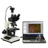 TRINOCULAR Microscope, 40X-1500X Mag, Led Illumination with Semi-Plan Achro Objectives, 5.0mp Cmos Camera and Kit