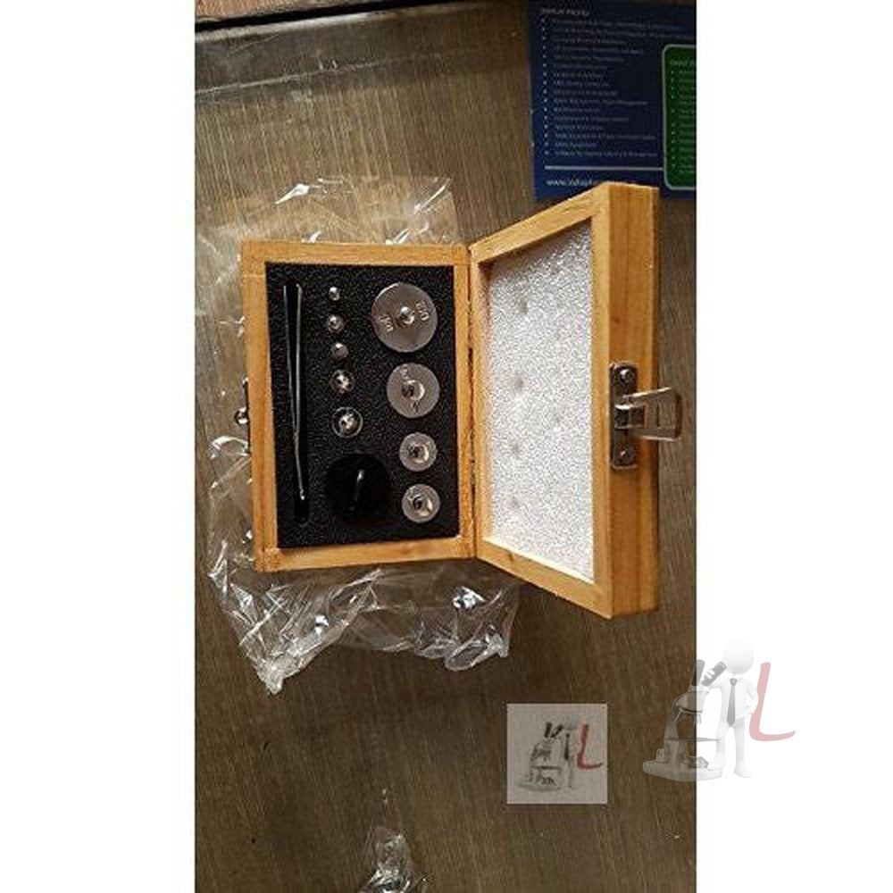Fractional Weight Box Physical Weight Set Nickel Plated Brass 1mg-100gm In Wooden Box - Laboratorydeal
