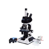 Trinocular Pathological Microscope With Semi-Plan Achro Objectives With Kit (50 Slides+ Cover Slips) 40X-1500X Mag., LED Illumination (White)- Microscope