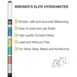 Triple Scale Hydrometer, Hardcase and 250ml jar - Specifc Gravity ABV Tester- for Wine, Beer, Mead and laboratoy tested- 