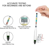 Triple Scale Hydrometer - Specific Gravity Alcohol ABV Tester - for Wine, Beer, Cider, Mead, Sake and Kombucha - Homebrew Fermented Beverages by laboratory tested scale- 