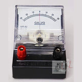 WKM Analog DC Voltmeter 10/ Volt Ammeter 500 MA/Galvanometer 30-0-30 Volt for Lab Desk - Pack of 3- 