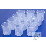 WKM Beaker 100ml Pack of 12 Polypropylene- 