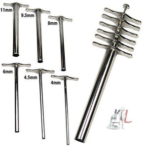 WKM Cork Borer Set of 6 (Brass) nickel plated. - Laboratorydeal