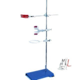WKM Laboratory Retort Stand Lab Support Stand with a Burette Clamp and 1 Flask Ring Clamps for Chemistry- 