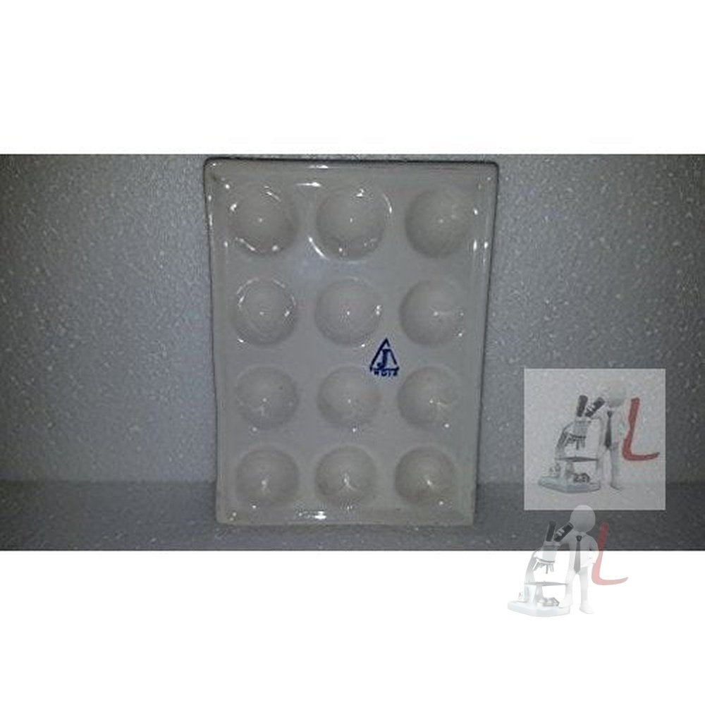 WKM Spotting Cavity Tile Plate 12 Cavity Porcelain for General Lab Use - Laboratorydeal