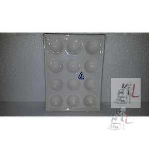 WKM Spotting Cavity Tile Plate 12 Cavity Porcelain for General Lab Use - Laboratorydeal