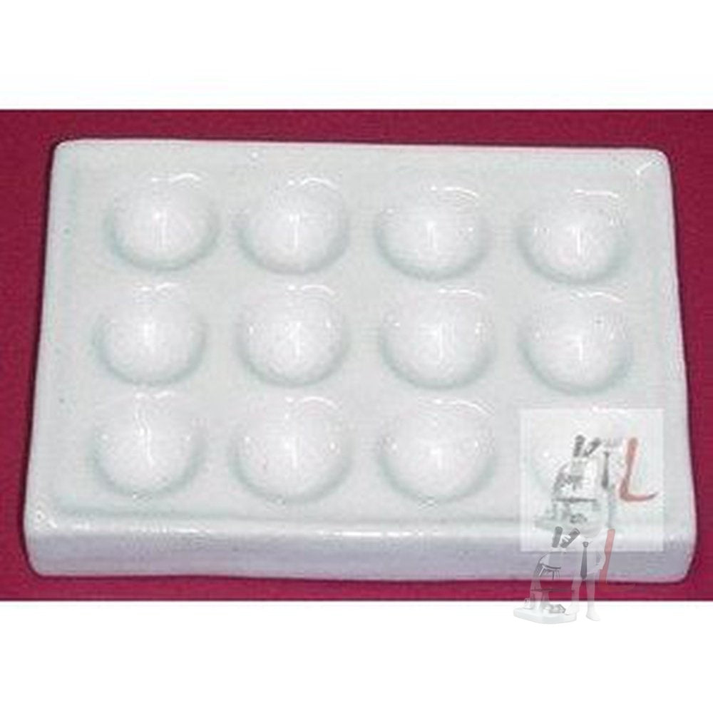 WKM Spotting Cavity Tile Plate 12 Cavity Porcelain for General Lab Use - Laboratorydeal