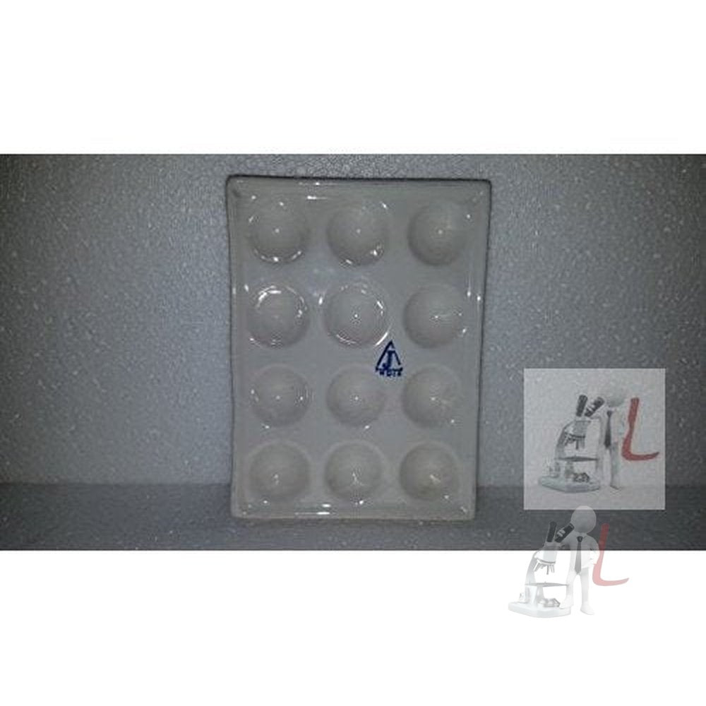 WKM Spotting Cavity Tile Plate 12 Cavity Porcelain for General Lab Use - Laboratorydeal