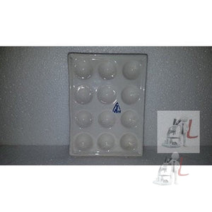 WKM Spotting Cavity Tile Plate 12 Cavity Porcelain for General Lab Use - Laboratorydeal