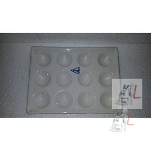 WKM Spotting Cavity Tile Plate 12 Cavity Porcelain for General Lab Use - Laboratorydeal