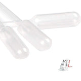 WKM Transfer Pipette Dropper 3ml Measuring Pipettor Disposable Graduated Pipette Liquid Pasteur Pipette (Pack of 50)- 