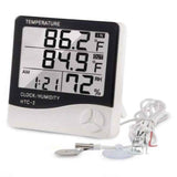 laboratory Digital Hygrometer Thermometer Humidity Meter With Clock Lcd Display HTC-2