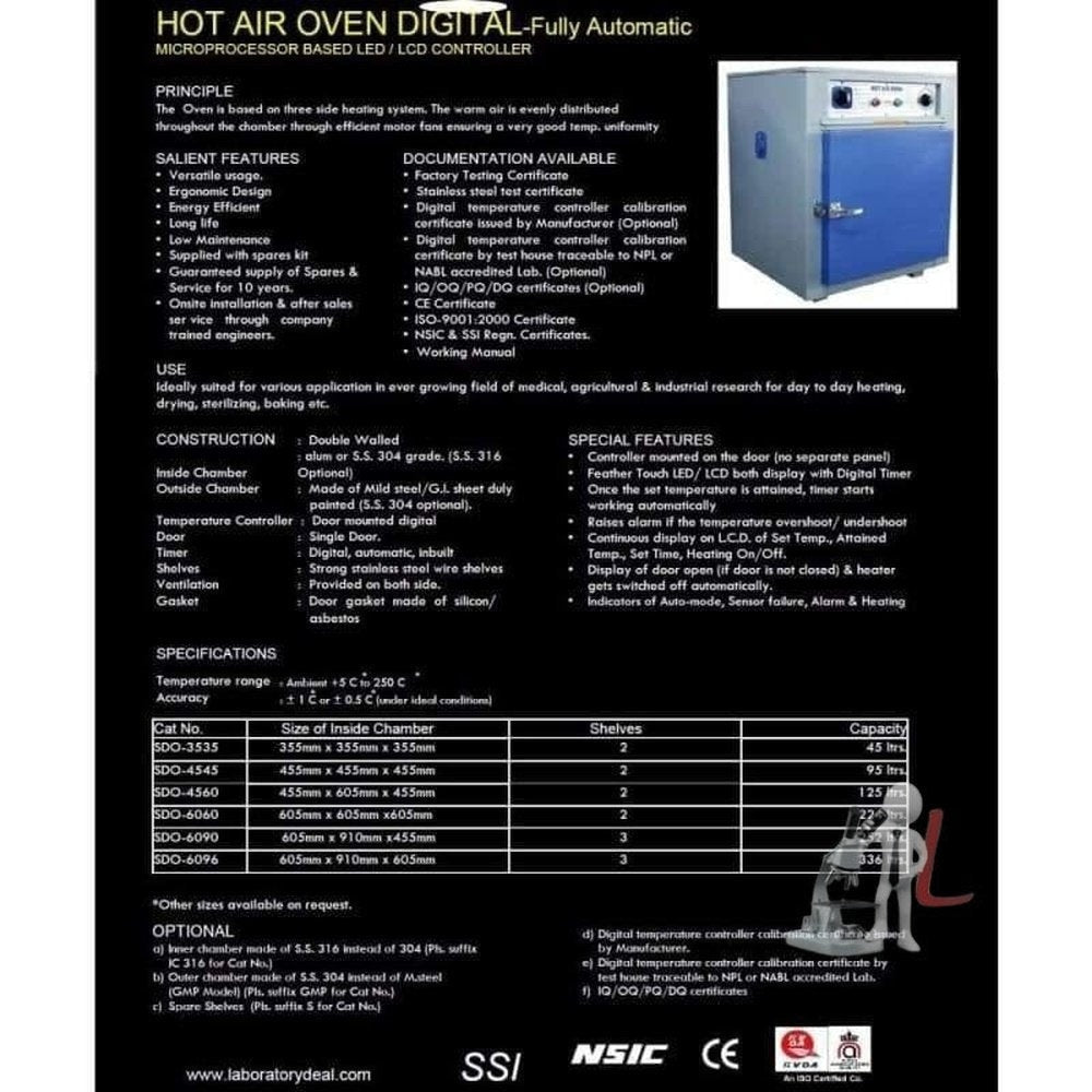 laboratory Hot air oven Manufacturer Supplier In Ambala cantt - Laboratorydeal