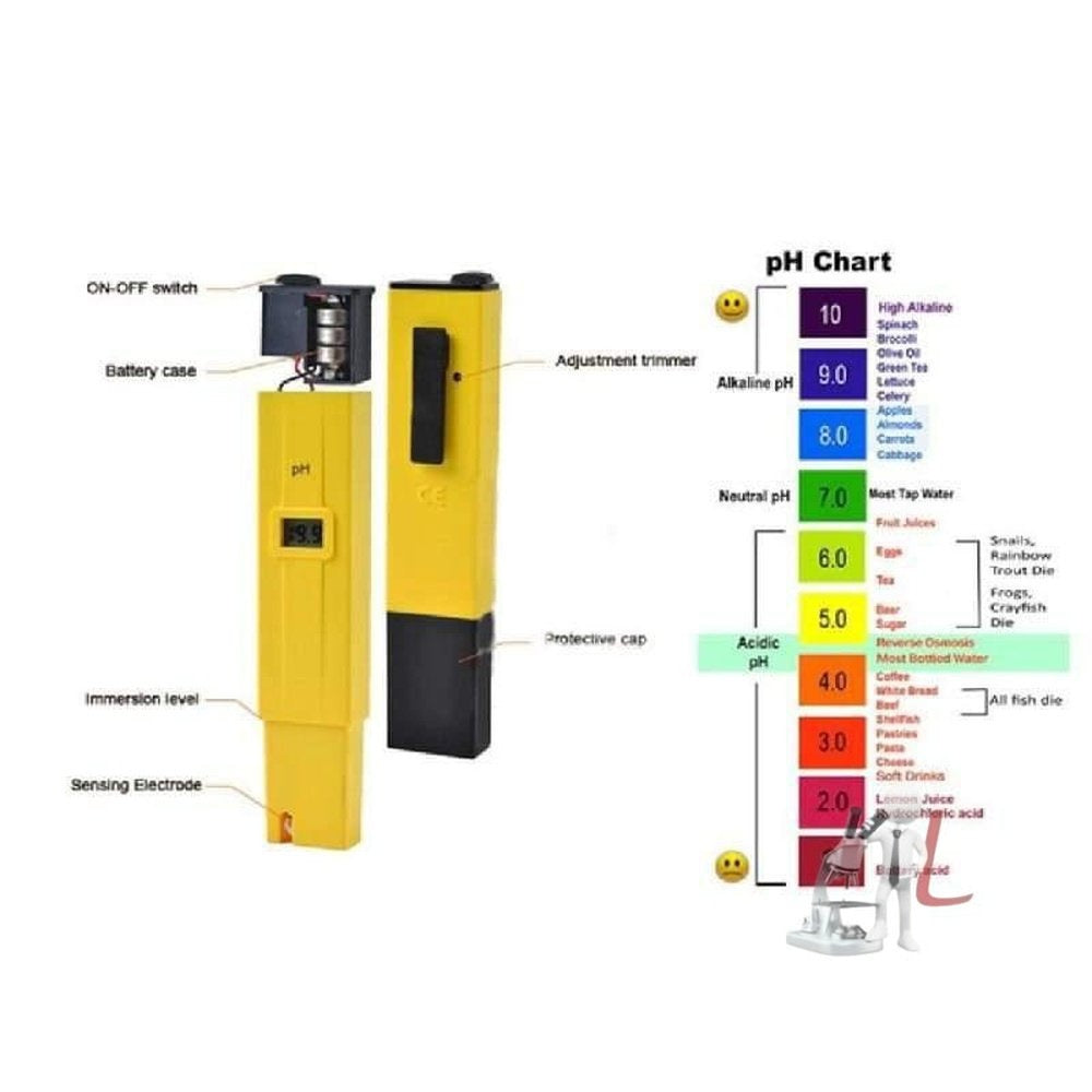 laboratory  Multicolour Portable Ph Meter With Case Cover, 4X4X4 Cm- laboratory Multicolour Portable Ph Meter With Case Cover, 4X4X4 Cm