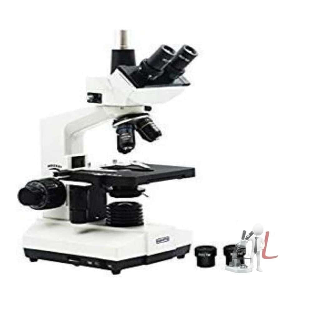 laboratory Trinocular Microscope With Semi-Plan Objectives Heavy Quality, 15X32X16 Cm- 