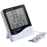 prime HTC-2 Digital Indoor Cum Outdoor Thermo-hygrometer with Temperature Humidity Meter Tester and Clock - Laboratorydeal